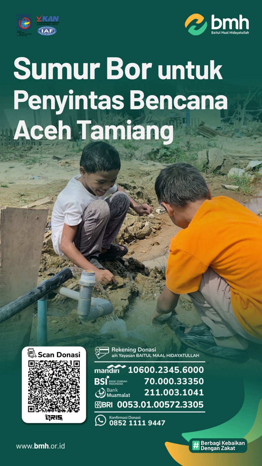 SEDEKAH JARIYAH, KERISIS AIR BERSIH HADIRKAN SUMUR BOR DAN AIR BERSIH UNTUK ACEH TAMIANG - BMH Sumut